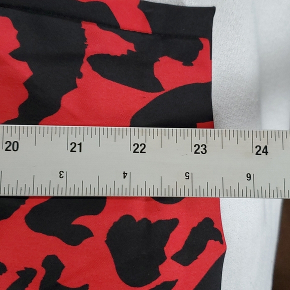 Venus Leopard Print Cap Sleeve Fitted Dress Red - Picture 12 of 12